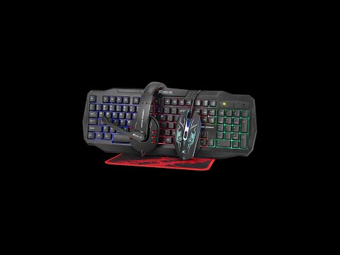 Xtrike Me Gaming Keyboard, Headset, Mouse and Mouse Pad Set CM-406