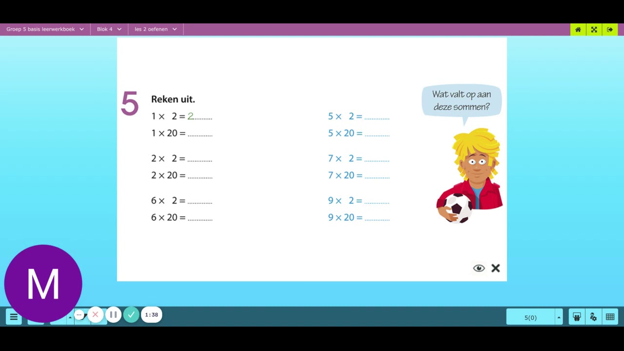 Getal en ruimte junior gr. 5 blok 4 les 2 - YouTube