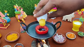 Miniature Tomoto Omelette | Miniature Cooking | Egg Recipes | Mini Food | Anda Recipes