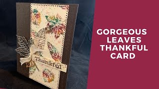 Gorgeous Leaves Thank You Card - Use the Baby Wipe Technique and create your own stamp pad!