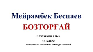 БОЗТОРҒАЙ. Мейрамбек Беспаев. АУДИРОВАНИЕ (3). 11 класс. Казахский язык Т2