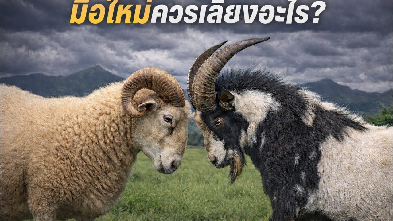 เกษตรกรมือใหม่ต้องรู้! เลี้ยงแพะหรือเลี้ยงแกะดี #farmlife #sheepfarm #goatfarm #farm 