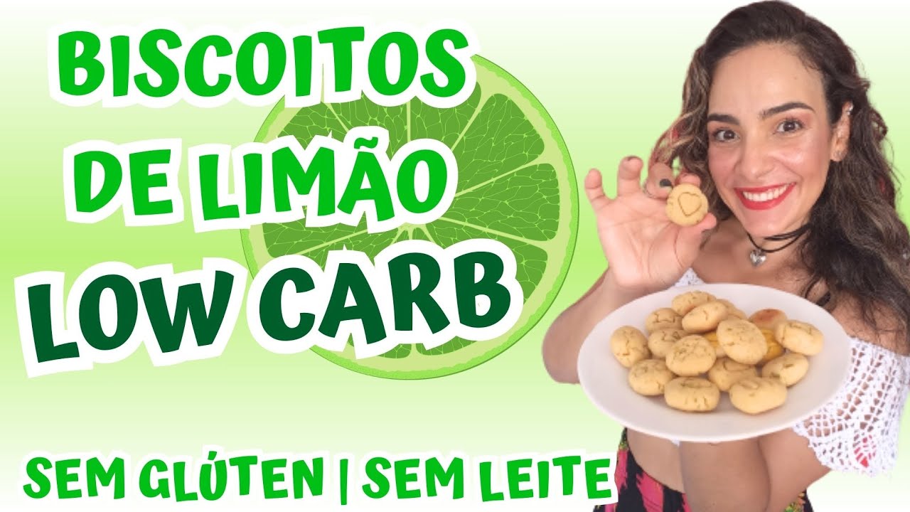 Biscoitos De Limão Low Carb | Sem Glúten | Sem Leite | Ideal Para Diabéticos E Intolerantes