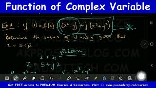Function of Complex Variable in Engineering Mathematics. Complex Analysis of Real & Imaginary Number