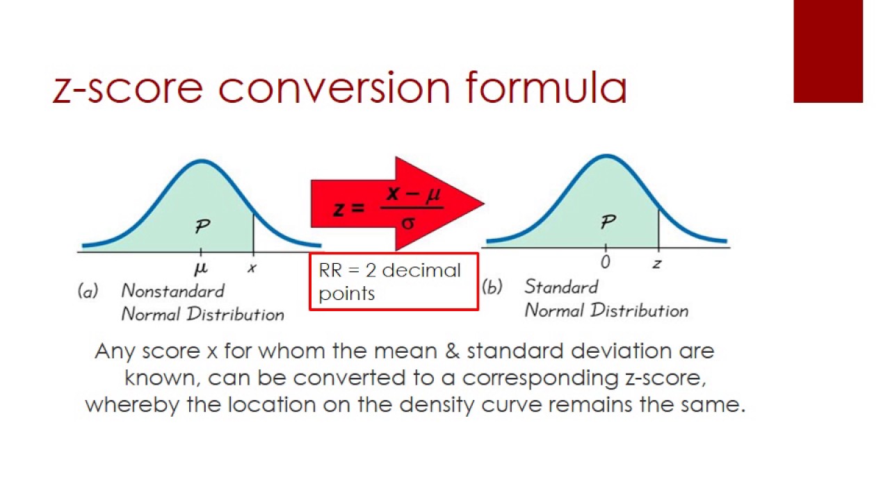 z score conversion - YouTube