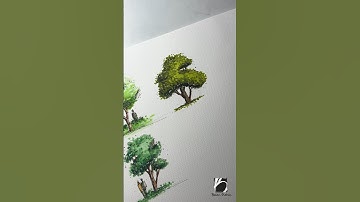 Drawing and rendering a tree using alcohol markers.