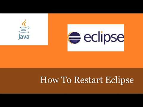 How to Restart eclipse