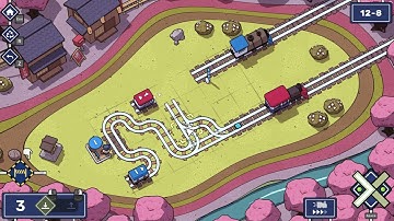 Railbound ( Level 12-8 | Hard 2D Puzzle Game ) | Tutorial and Gameplay