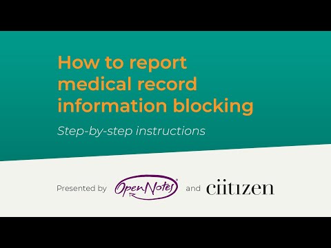 How to report medical record information blocking: Step-by-step instructions