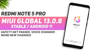 MIUI Global 13.0.8 Stable For Redmi Note 5 Pro | Android 11 | SafetyNet Passed, Voice Changer MIUI Global 13.0.8 Stable For Redmi Note 5 Pro | Android 11 | SafetyNet Passed, Voice Changer