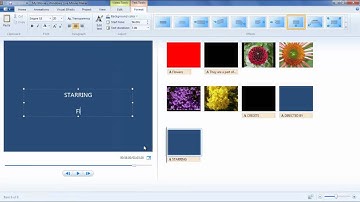 How to add and modify credits in a project in Movie Maker