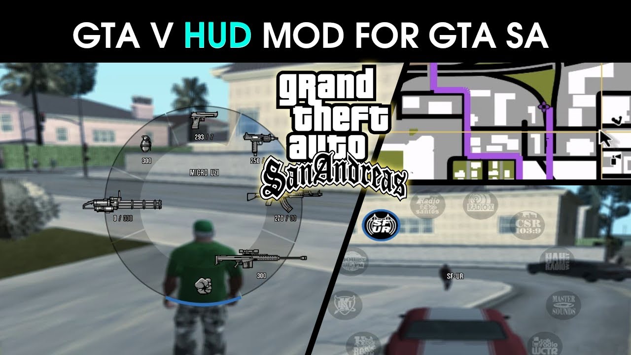 Família MixMods - Não gostava do Hud do GTA V pro GTA SA