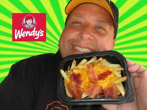 wendy s baconator fries review youtube
