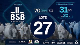 27 - LEILÃO VIRTUAL GENÉTICA TOUROS BSB AGROPECUÁRIA 31/08/2026