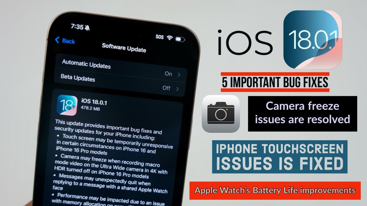 iOS 18.0.1 is Official Released iPhone touchscreen issues is Fixed