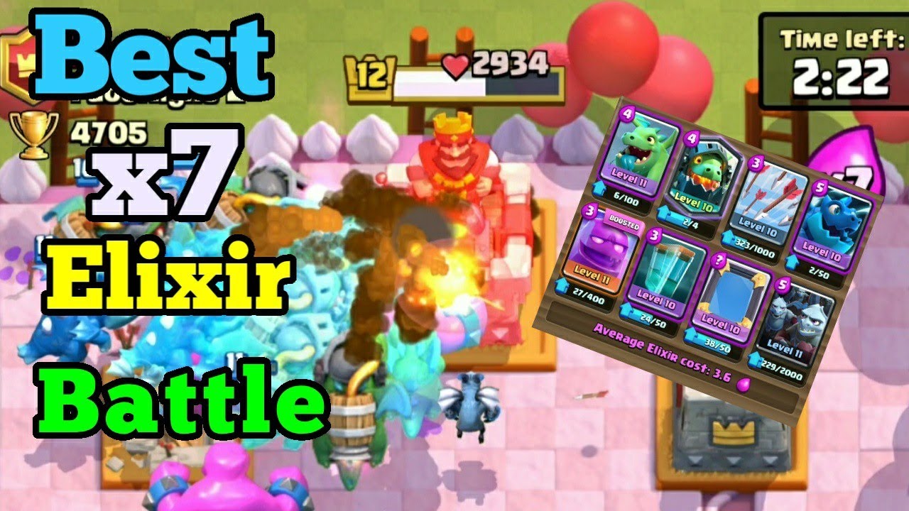 CLASH ROYAL. Best x7 elixir Battle deck. - YouTube