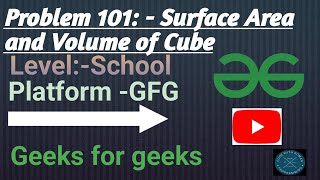 Surface Area and Volume of cube | GFG School | Java | @CodewithRoman