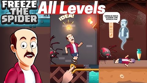 Freeze the Spider Pull the Pin Game App Gameplay Walkthrough Complete Levels 1-30 iOS, Android