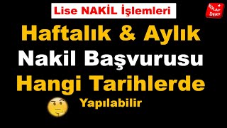 LİSE Nakil İşlemleri yıl içinde ne zaman? | Nereden Yapılır?