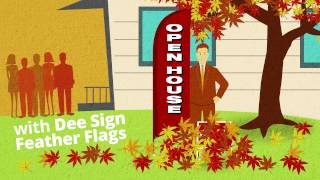 Fall Dee Sign Fall Feather Flags