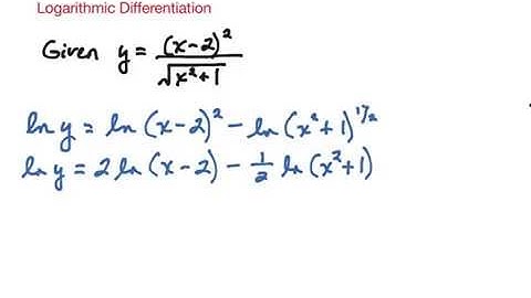 Logarithmic Differentiation: Example
