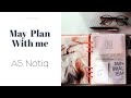 Minimalist Planner May Plan with me |A5 Notiq 6 ring planner setup