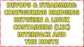Celebrity DevOps & SysAdmins: Configuring bridging between a linux containers (LXC) interface and the hosts Profile