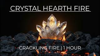 Endless Burning Quartz | Crackling Crystal Fire | Cozy Ambience for Relaxing, Sleep or Work