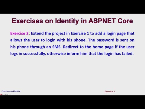 Exercises on Identity in ASPNET Core - Ex 2
