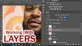 Smudge Painting Photoshop Beginner tutorial | Layer Arrangement | 3D cartoon effect screenshot 4