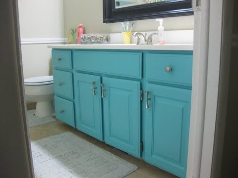 Turquoise Bathroom Vanity - YouTube