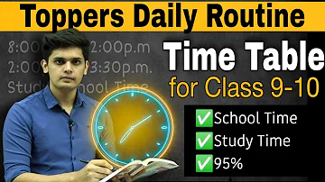 Toppers Daily Timetable for class 9 & 10 Class🔥|| Daily Schedule||