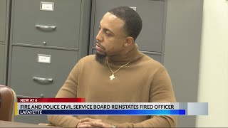 Fired officer gets his job back