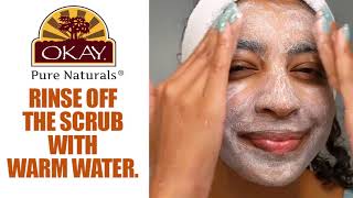 OKAY Deep Cleaning Facial Scrub- Apricot Lemon Removes Dirt,  Oil- leaves Skin Cleansed, Moisturized