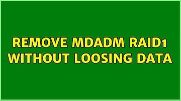 remove mdadm raid1 without loosing data