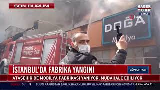 İstanbulda Fabrika Yangını