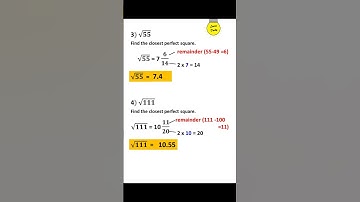Math trick 11- Square root (for non-perfect square- for numbers within 1000)