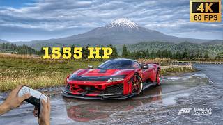 Forza Horizon 6 | 1555 HP Ferrari F80 Customization & Top Speed Test (PS5 DualSense)