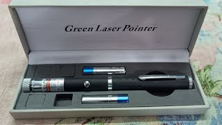 Green laser pointer unboxing....
