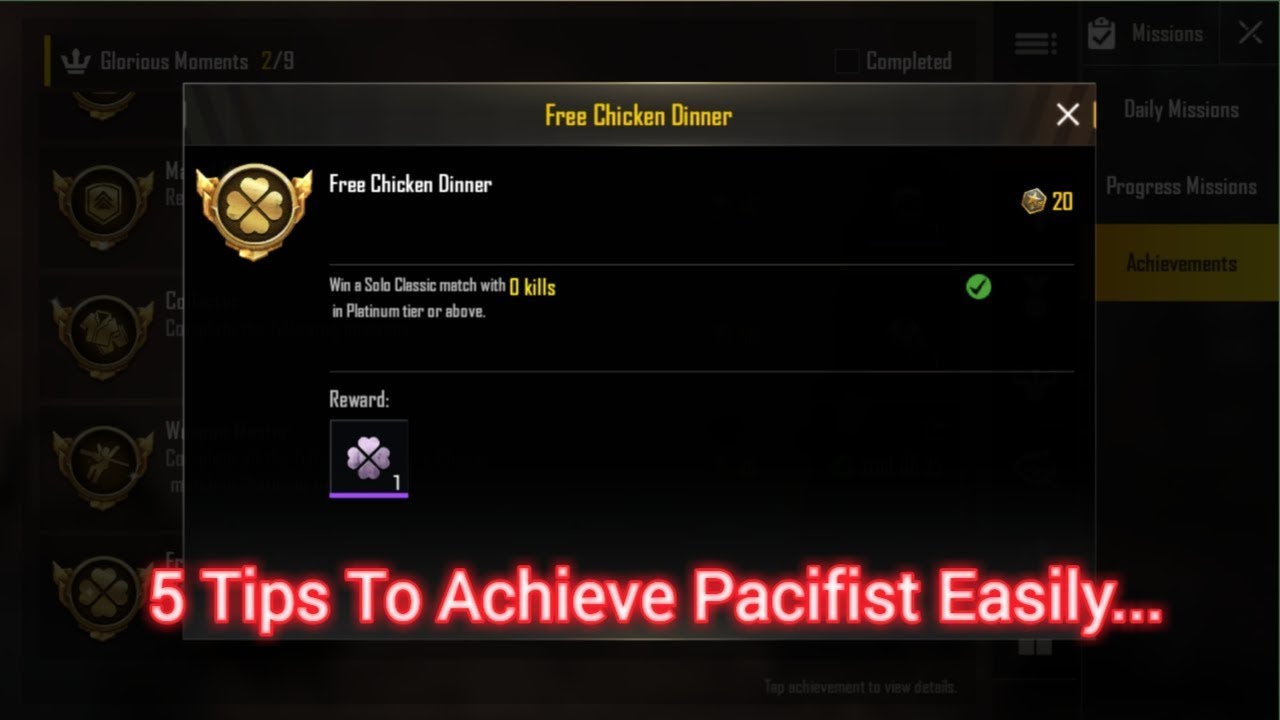 How To Achieve Pacifist | PUBG MOBILE | Easy TIPS & TRICKS | - 