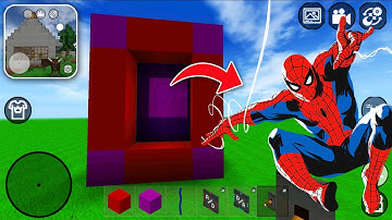 How to Make PORTAL to SPIDER MAN in MINI BLOCK CRAFT 3D