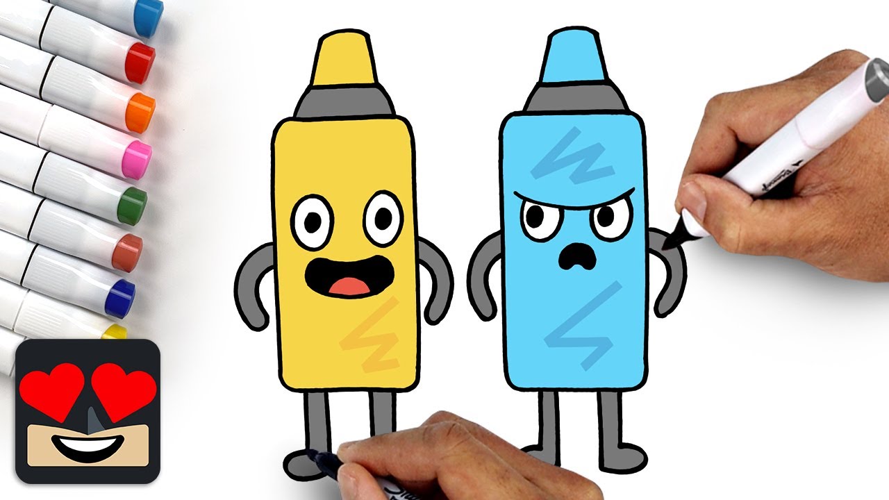How To Draw Highlighter Bros YouTube Kids YouTube