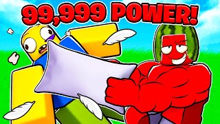 Becoming the STRONGEST in Pillow Fight Simulator Roblox