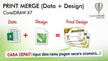 #DDS48 CorelDRAW X7 - CARA CEPAT Input Nama & Cetak Piagam Otomatis dengan Teknik PRINT MERGE!