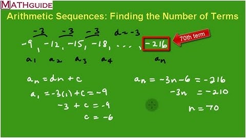 Arithmetic Sequences: Finding Number of Terms