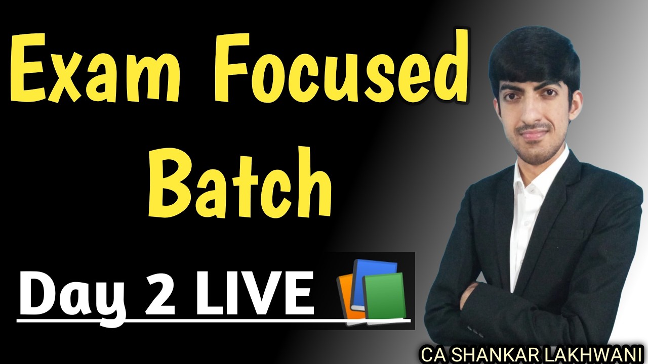 Exam Focused Batch Day 2 LIVE I CA Final Audit LIVE Batch I CA SHANKAR LAKHWANI