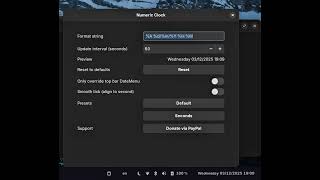 Rolled out a new update to Numeric Clock (aka Numeric Date And Clock on GNOME Extensions) Rolled out a new update to Numeric Clock (aka Numeric Date And Clock on GNOME Extensions)