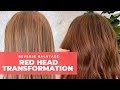 RED HOT HAIR-COLOR TRANSFORMATION!! Reverse balayage on a natural red head!