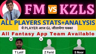 Fm Vs Kzls Fm Vs Kzls Dream11 Team Prediction Sharjah Ramadan T20