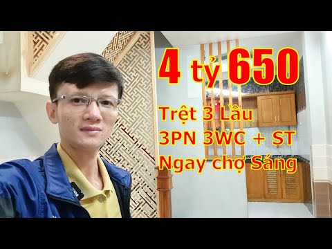 Bán nhà Quận 8 ngay chợ sáng Bùi Minh Trực. Nhà 1 trệt 3 lầu 3PN 3WC (có sân thượng) sổ hồng riêng